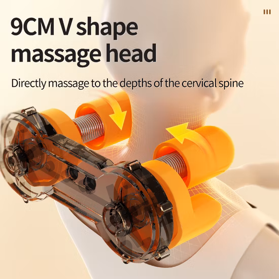 Sedia da massaggio portatile per impastare la schiena, massaggiatore per il collo, sedile per ufficio, cuscino per massaggio shiatsu con calore